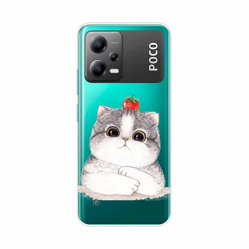 Чехол для POCO X5 Pro 5G Глобальная версия X5Pro ТПУ Силиконовый Мягкий Мультяшный Прозрачный Чехол для POCO x5 Обложка Прозрачный Раскрашенный Coque
