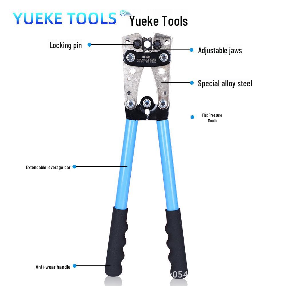 HX-50B Manual Crimping Tool and Cable Cutter for Copper Aluminum Lugs