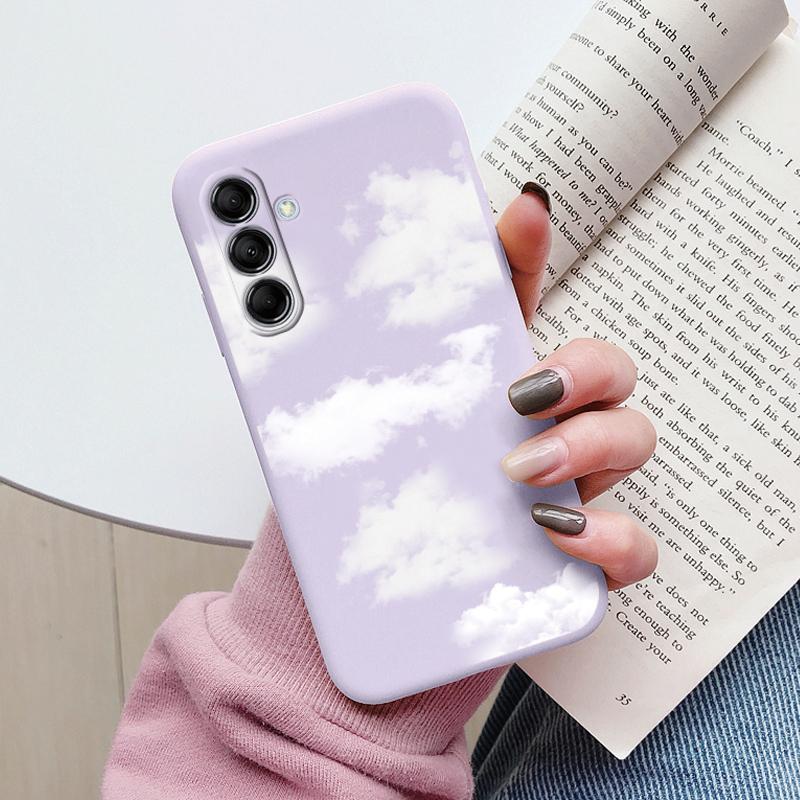 Чехол Funda Для Samsung Galaxy M14 M34 M54 5G Чехол Цветы Сердце Мультфильм Мягкий ТПУ Couqe Для Samsung M 14 Леопардовый Capa