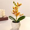 Бонсай Имитация Орхидеи-бабочки Искусственное Растение в Горшке Стол Обеденный Стол Домашний Офис Ваза Свадьба Украшение для Дома Комнаты Подарок