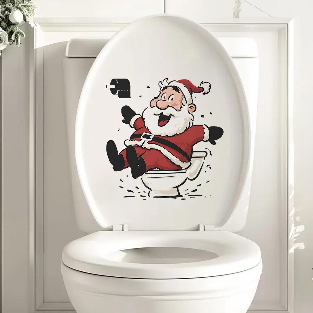 Personalized Santa Claus Toilet Toilet Stickers for Beautifying The Wall