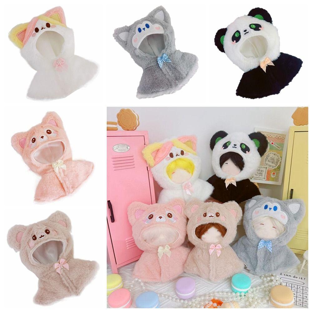 10CM Doll Plush Cloak Hairy Doll Clothes Gift Cartoon Animal Shawl