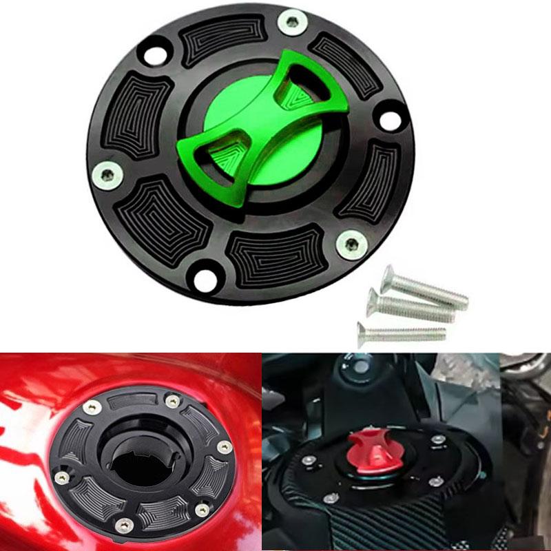 For Kawasaki Ninja 250 300 EX250 EX300 ER250 ER300 Z250 Z300 Keyless Motorcycle Fuel Gas Tank Cap Cover