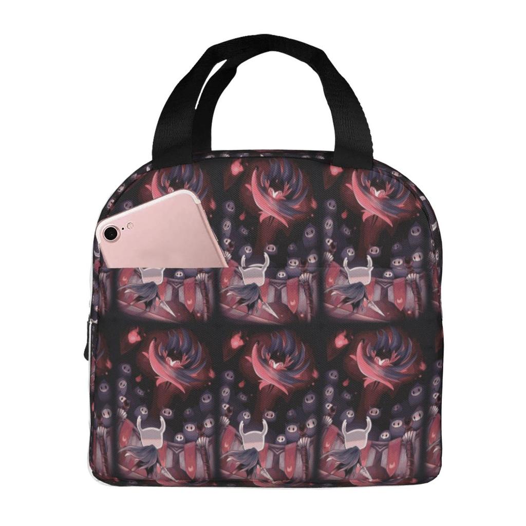 Hollow Knight Insulated Lunch Bag for Women Children Portable Food Boxes Thermal Lunch Box Tote