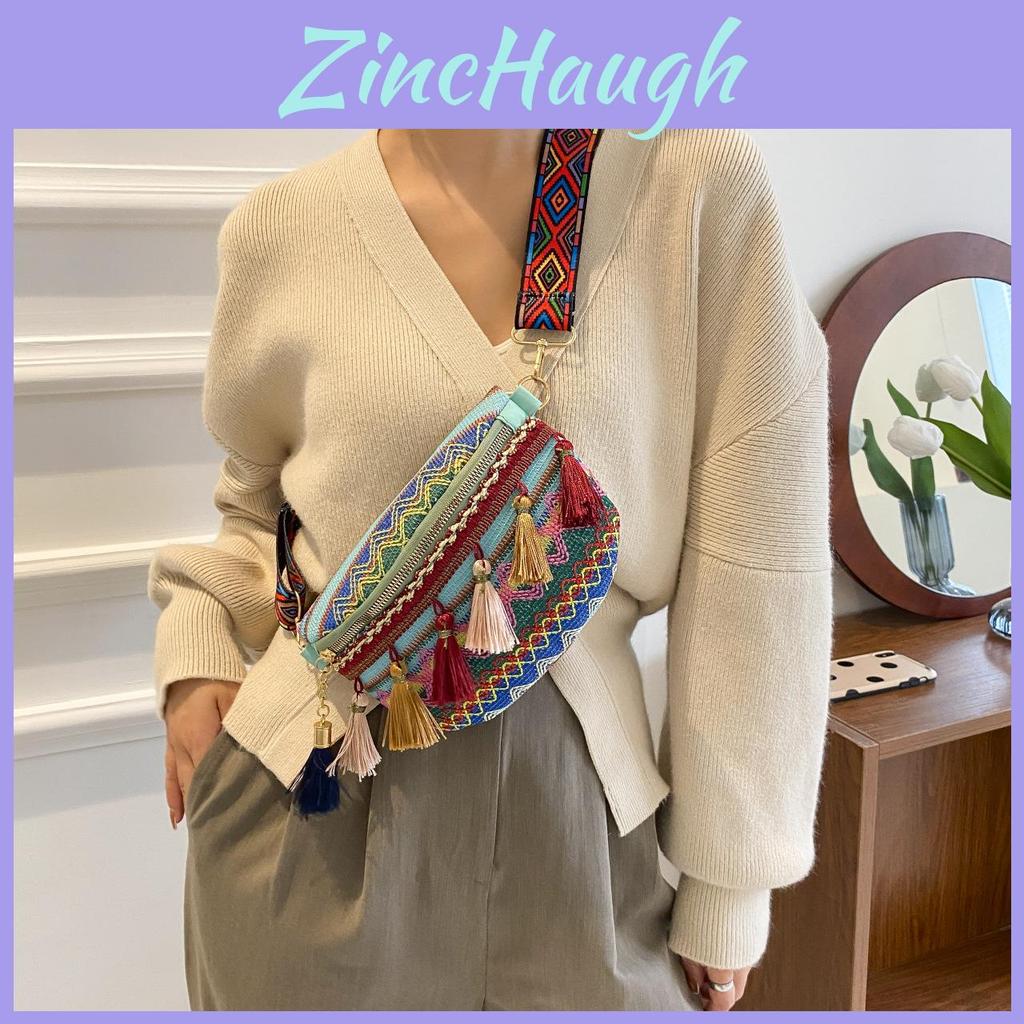 Vintage Ethnic Inspired Chest Bag With Soft Structure For Casual Weekend Trips