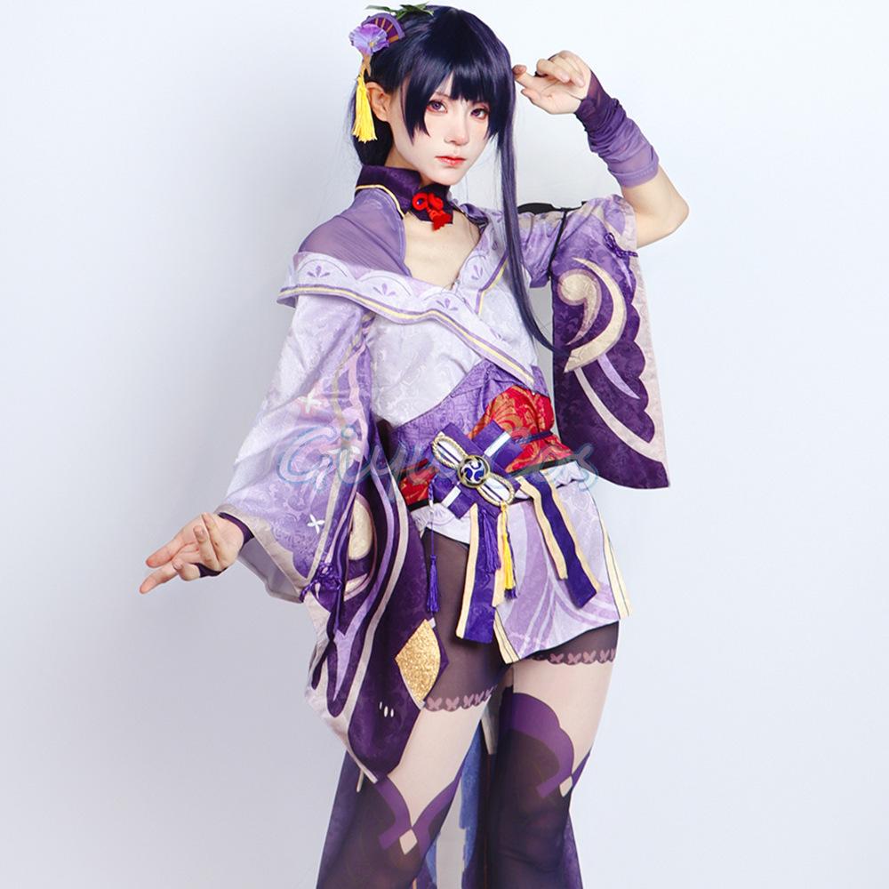 Косплей-костюм Вельзевул Райдэн Сёгун Genshin Impact Взрослый Карнавальный Костюм Аниме Хэллоуин Вечеринка Маскарад Женский Игровой