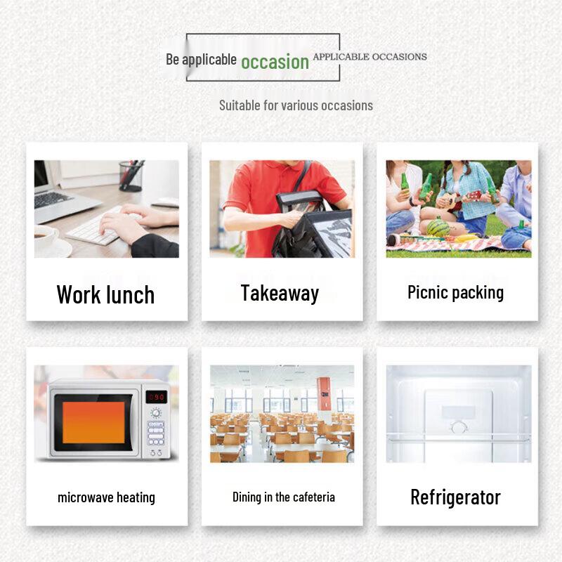 Einweg-Rechteckiger Lebensmittelbehälter mit 6 Fächern (150 Sätze)