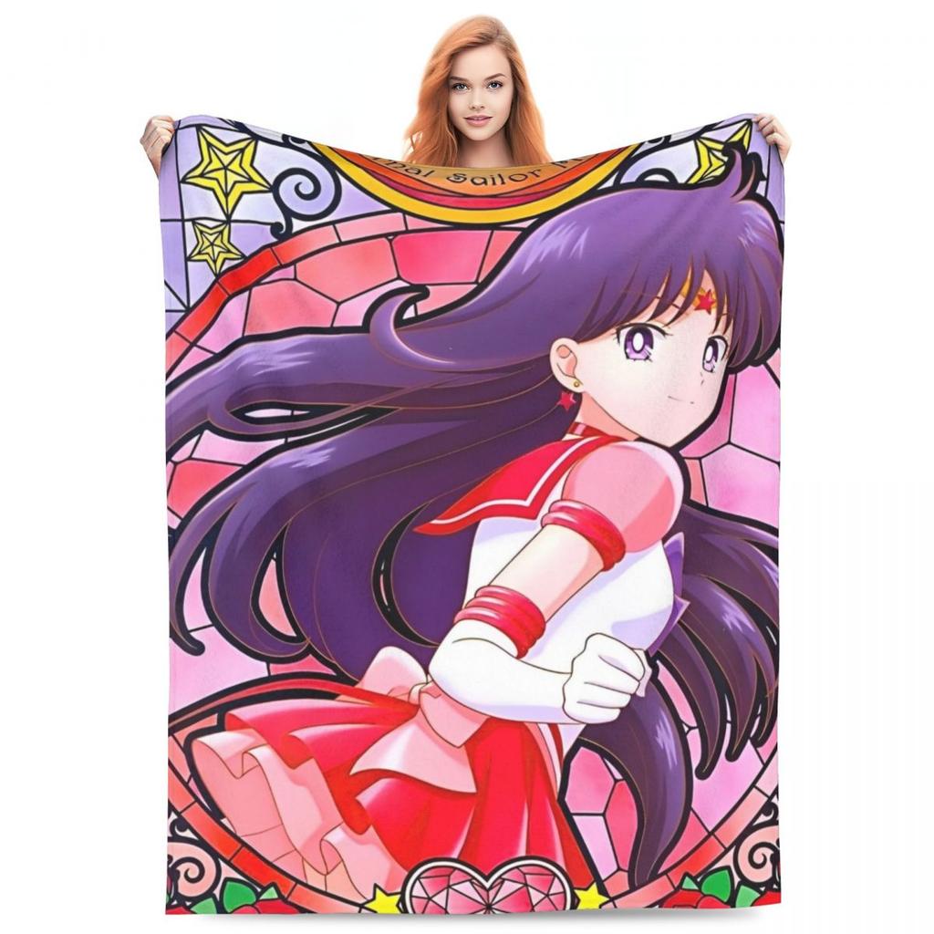 S-Sailor M-Moon Anime Blanket Quality Warm Throw Blanket Winter Picnic Outdoor Comfortable Bedspread