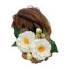 Japanese Hair White Dried Graduation Camellia Clothing, Ornament, Camellia, Gold, Gypsophila, Flower, Headdress, Coming-of-age Ceremony, Ceremony,