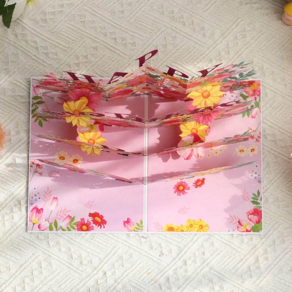 3D всплывающие открытки с цветами, открытки с благословениями, открытка ко Дню матери для мамы, подарок