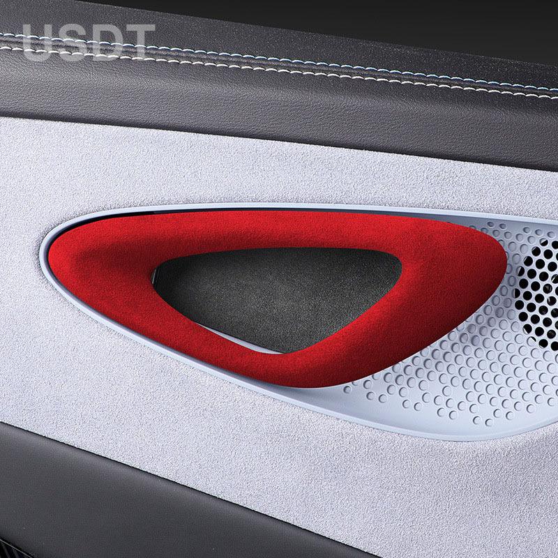 4PCS for BYD Seal Atto 4 EV   2024 2025 Made of Alcantara Suede ide Door Handle Bowl Protective Stickers