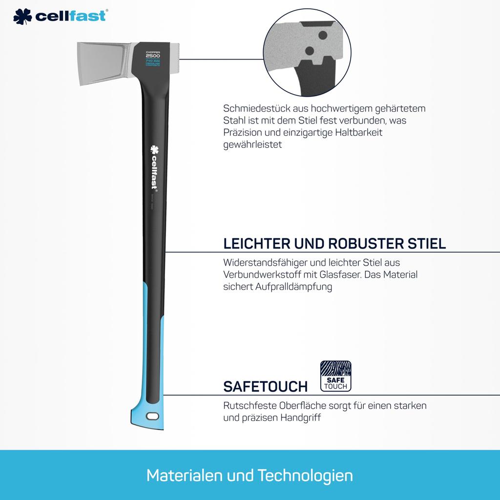 Cellfast Axe for Splitting Cellfast 740mm Firewood, 2500.00