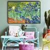 Vince Van Gogh Garden Iris Oil Painting Reproductions On Canvas Posters and Prints Scandinavian Wall Art Picture for Living Room