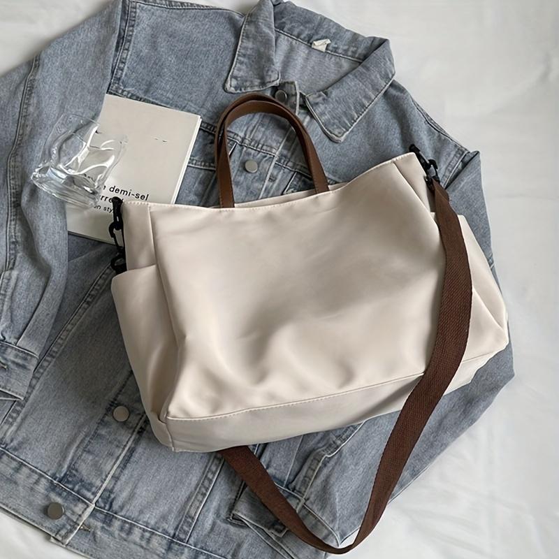 Вместительная нейлоновая сумка-тоут для женщин, стильная сумка через плечо, идеально подходит для повседневных выходов, путешествий, бизнеса, фитнеса, шопинга