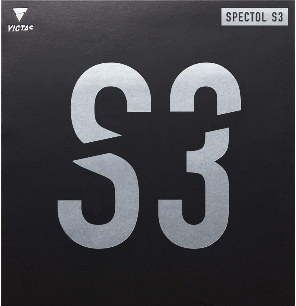 VICTAS Spectrum S3 Table Tennis Top Speedy High 210030 Rubber, Soft, Tension, Offensive, Black, 2.0,