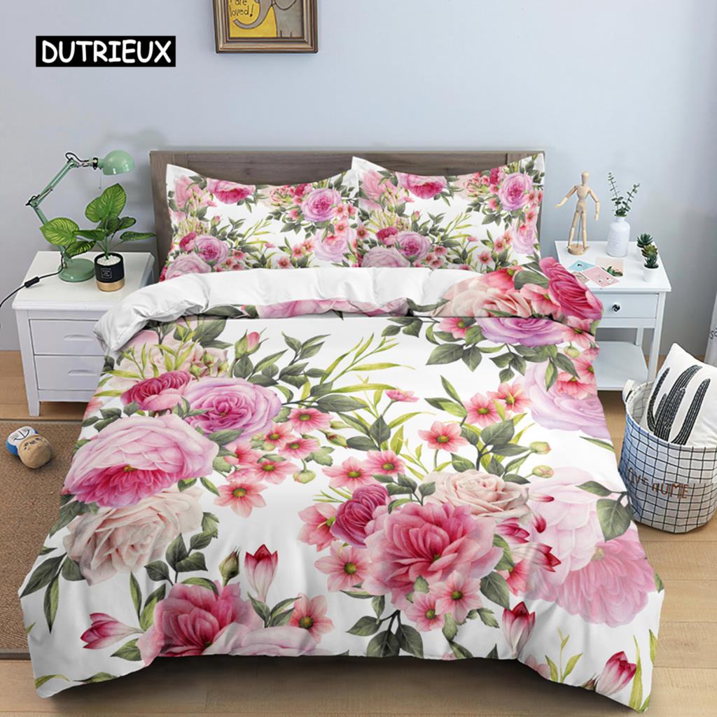 Комплект постельного белья с бабочками, пододеяльник с 3D-цветком, пододеяльник с застежкой-молнией, двуспальный комплект одеяла для ребенка и девочки, рождественский подарок