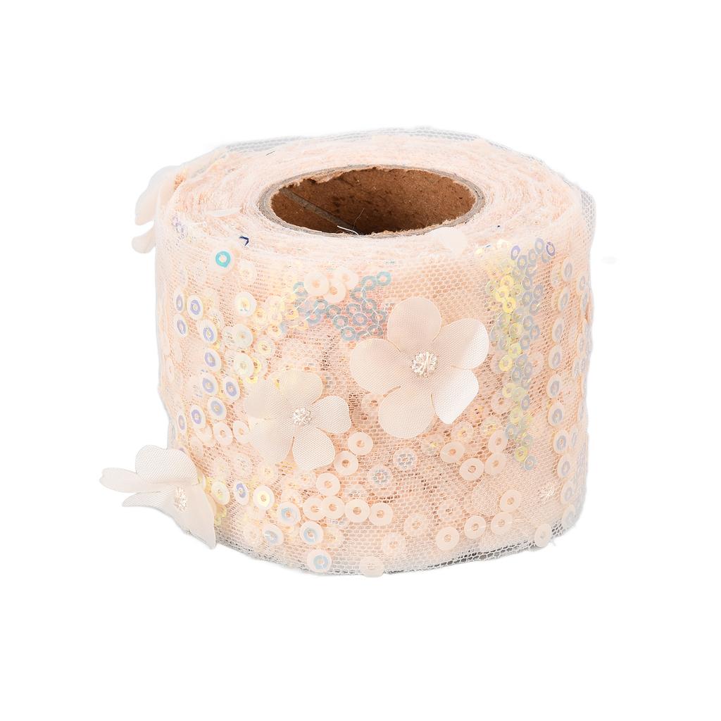 Рулон тюля 10 ярдов, вышитая блестками, цветами, сетчатая лента, декоративные аксессуары для рукоделия