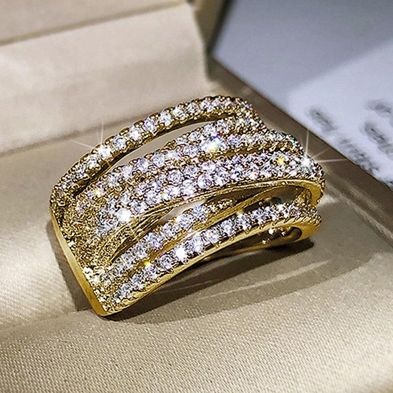 Кольца Huitan Multi Cross Paved CZ для женщин, высококачественные цветные обручальные кольца, аксессуары, новые модные женские кольца, ювелирные изделия