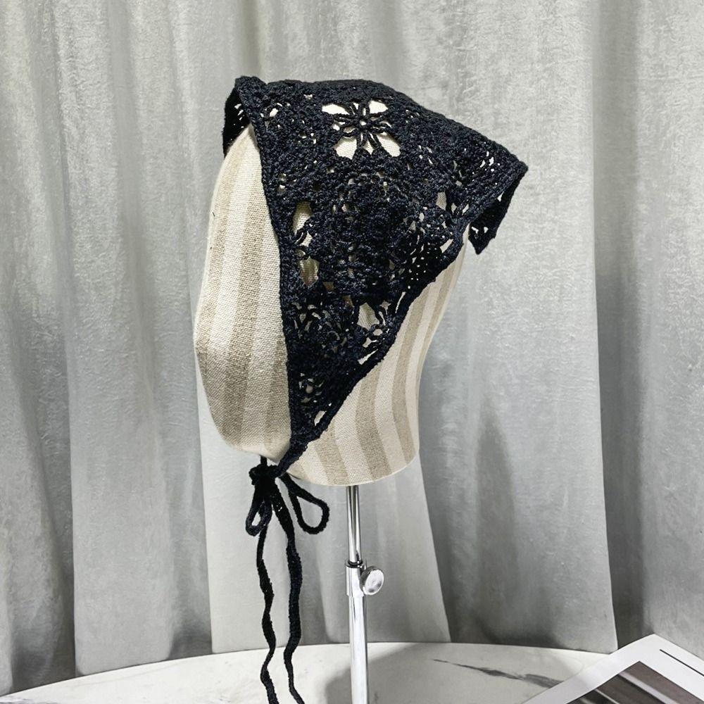 Fashion Vintage Knitted Lace Headwear Headband Triangle Scarf Hair Scarf
