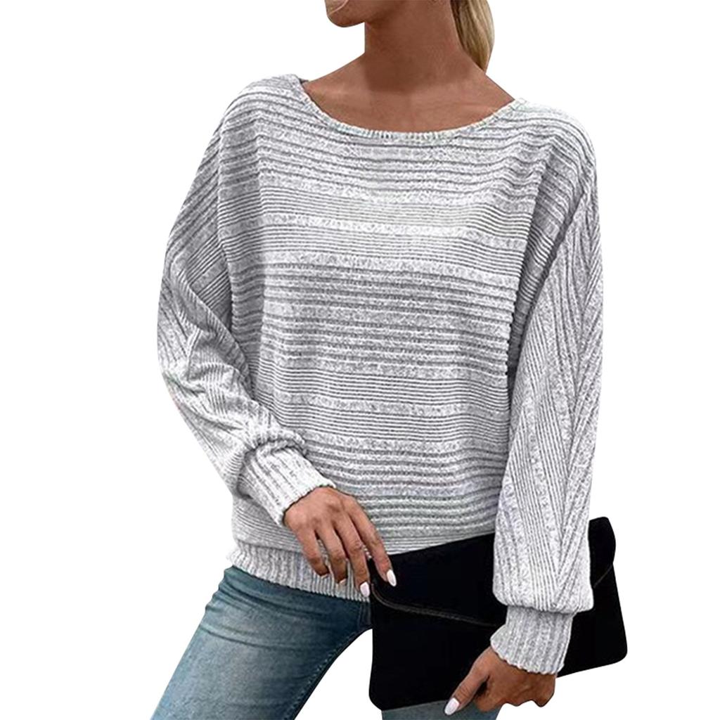 Женская мода повседневный однотонный длинный рукав круглый вырез пэчворк пуловер топ