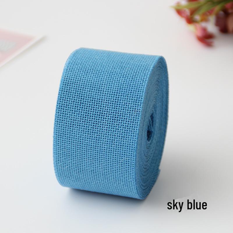 Свадебный декор своими руками: Цветная лента, имитирующая лен, рулон из полиэстера 5 см