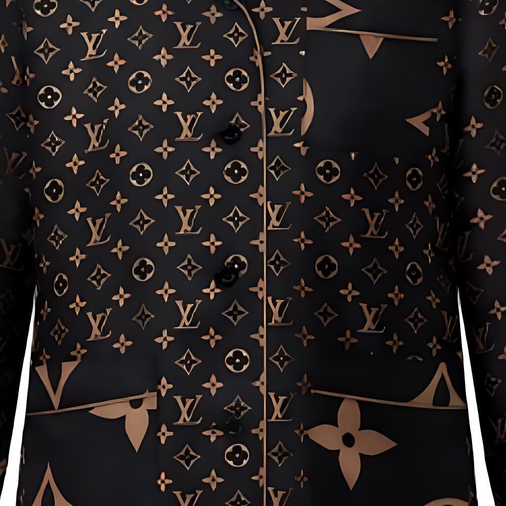 Louis Vuitton Женская черная пижамная кофта 1AAG9W