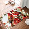 Рождественский Красный Кардинал Птица Принт Добро Пожаловать Коврик для Двери Нескользящий Спальня Ванная Кухня Коврик для Двери Полиэстер Домашний Ковер Декор Коврик для Двери