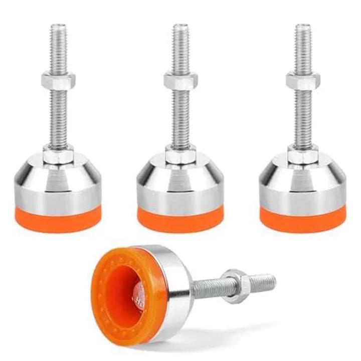 Adjustable M8×50mm Heavy Duty Leveling Feet With Rubber Pads For Furniture And Equipment T For Floor Protection