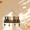Cat Back Shape Key Holder Wooden Key Hanger Gift Wall Mounted Key Rack  Home Entryway Hallway