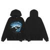 Unisex Oversized Hooded Sweatshirt With Tropical Palm Print Streetwear Cotton Fleece Pullover Winter