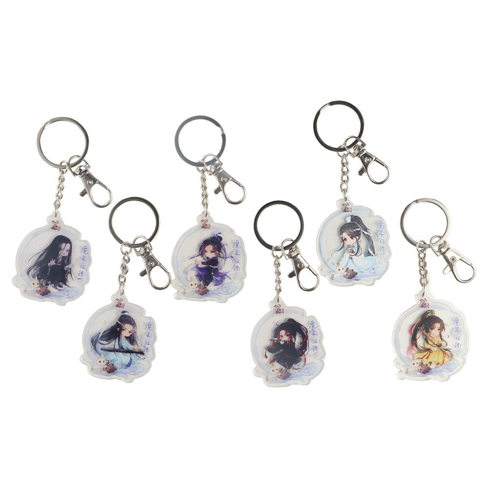 Аксессуары для интерьера Вэй Усянь Акриловый Лань Ванцзи Брелок Кольца для ключей Мо Дао Цзу Ши Держатель для брелка