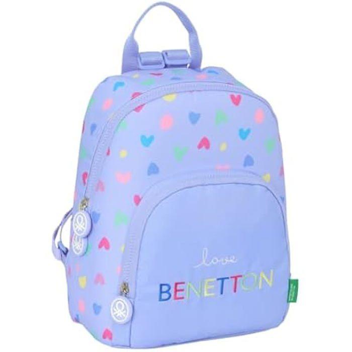 Mini sac à dos - SAFTA - Benetton Lila - Confortable - Polyvalent - Enfants