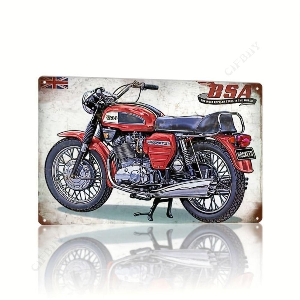 Moto Metal Interior Plaque In the Garage In the Bar On the Wall 20x30cm