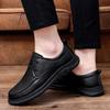 Genuine Leather Shoes Men Cow Leather Mens Casual Shoes Black Brown Plus Size Wedding Party Dress Shoes
