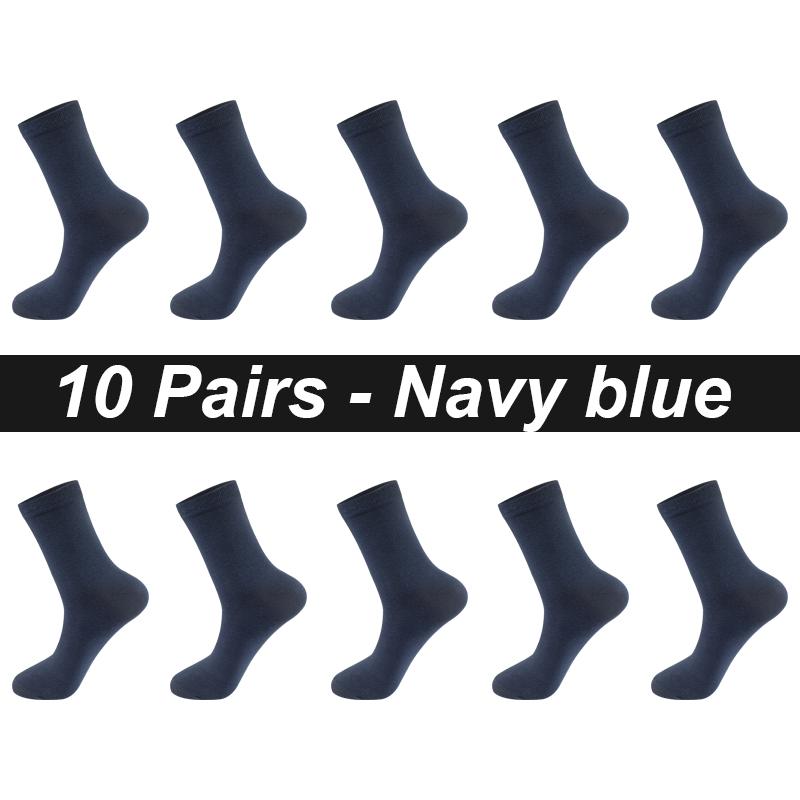 10Pairs/Lot Men Socks Combed Cotton Black Casual Business Breathable High Quality Man Sock New For Male Plus Size EU38-48