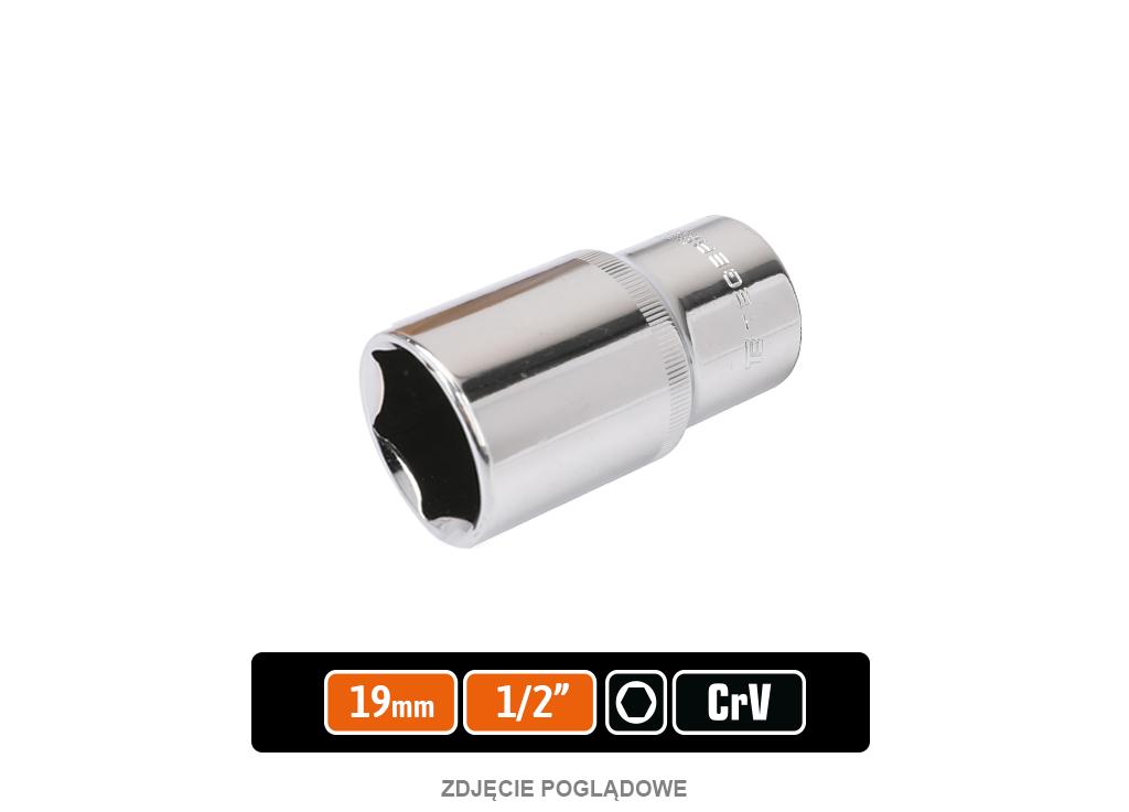 Socket wrench 1/2" hexagonal long 19 / TEGER