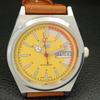 SEIKO 5 AUTOMATIC VINTAGE REFURBISHED 6309A JAPAN MENS YELLOW WATCH a440890-4