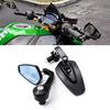 1Pair Universal Rear Handlebar Mirrors Auxiliary Reversing View Anti-vertigo Side Mirrors for Motorcycles