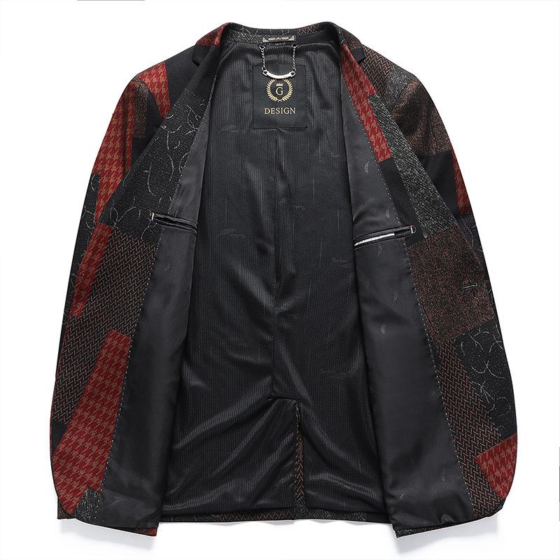 Новый пиджак, высокий эластичный костюм, модный, универсальный, деловой, повседневный пиджак для мужчин