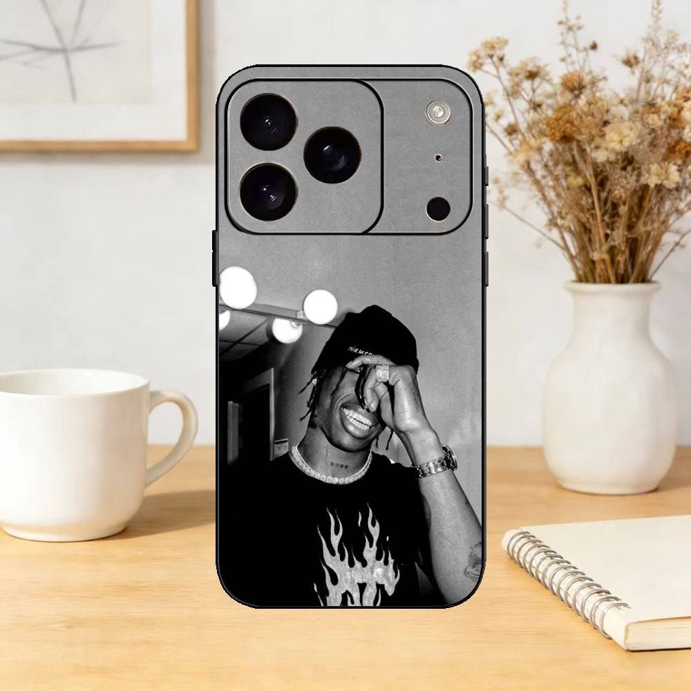 Чехол для телефона Singer T-Travis UTOPIA Scott для iPhone 17,16,15,14,13,12,11 Plus,Pro,Max,Mini Силиконовый черный Мягкий чехол