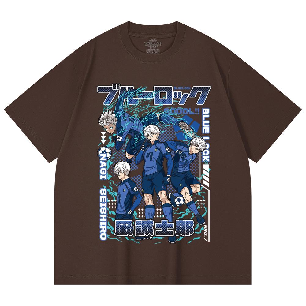 230 Gsm 100% Cotton Blue Lock V3 Print Unisex Heavy Cotton T Shirt
