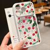 Чехол Фрукты Вишни Для iPhone 17 Pro Max Для iPhone 16 15 14 13 Pro Max Роскошный Гибридный TPU+PC Прозрачная Задняя Панель Жесткий Чехол