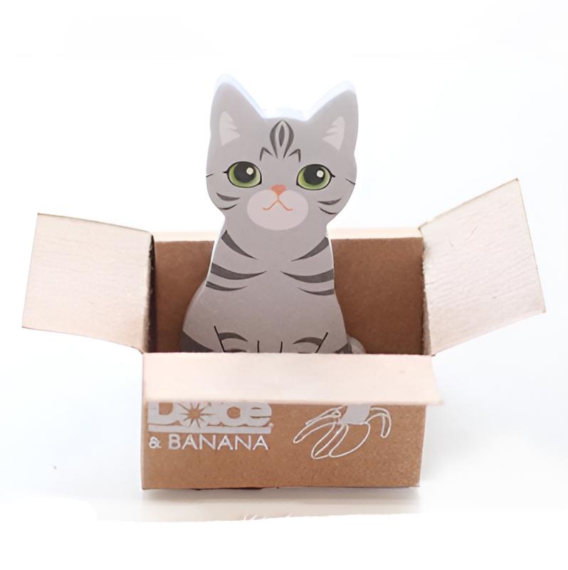 1 шт. Милая кавайная кошечка, липкая наклейка для заметок, милый котенок, блокнот, блокнот для заметок, почта, школа, канцелярские принадлежности, кошка, забавный подарок, собака