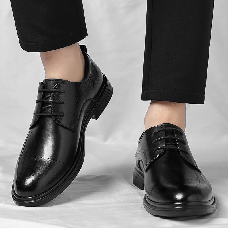 Мужские кожаные туфли с круглым носком Ретро минималистичный британский стиль Нарядная вечеринка женихи свадьба Обувь высокого качества Новые универсальные