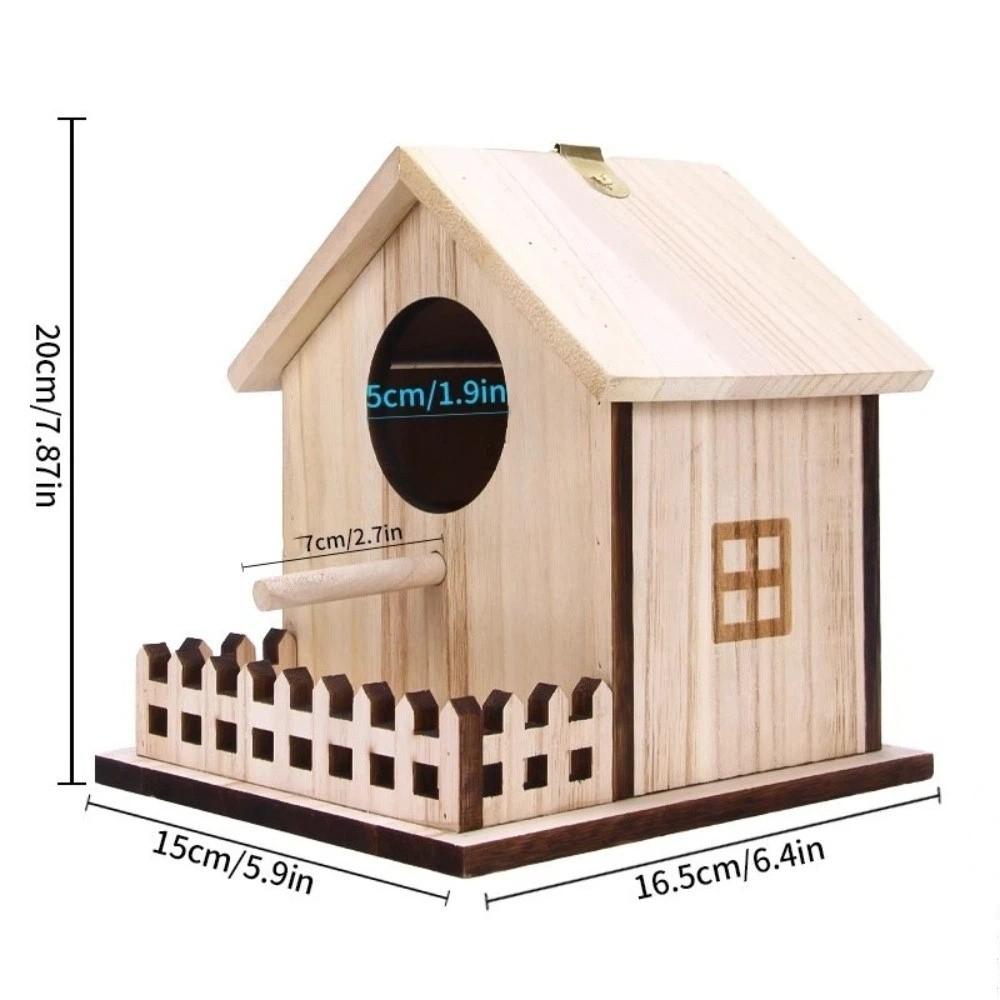 Parrot Mating Box Wood Bird House Bird Cage Bird Feeder House Bird Nest  Garden Decoration