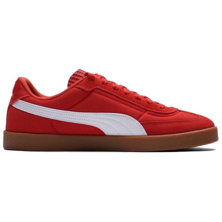 Puma Club II Era The Stands Cny Удобные Универсальные Нескользящие Прочные Низкие Кеды Унисекс Красно-Белые 406065-03