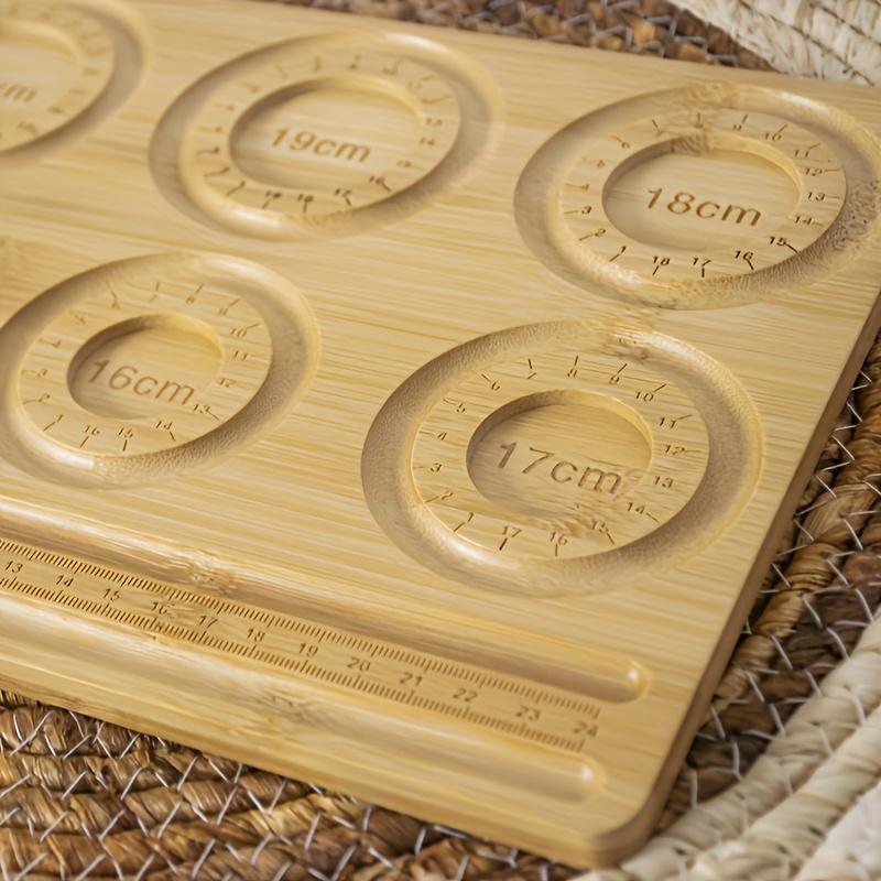 Бамбуковый лоток для дизайна украшений с плюшевой поверхностью для браслетов, ожерелий, DIY рукоделия, органайзер для инструментов для бисероплетения с индикаторами диаметра