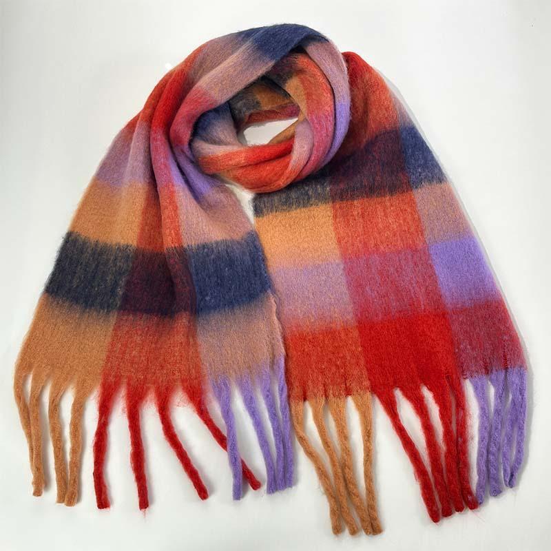 Scarf Warm Scarf Large Shawl Plaid Plaid