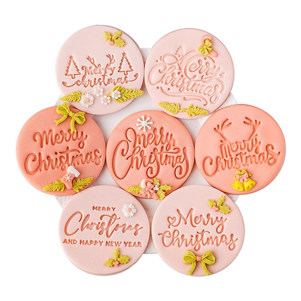 Рождественские формочки для печенья с помадкой и английскими поздравлениями. Пищевые формы для выпечки, подходящие для праздничных угощений.