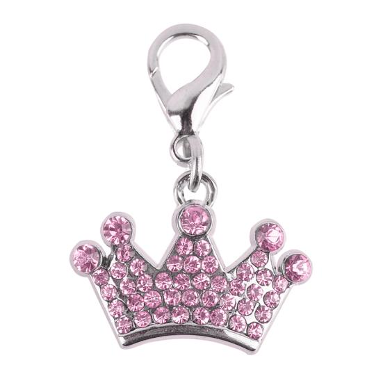 Мода Стразы Корона Кулон Брелок Собака Завесы Декор Аксессуары для домашних животных